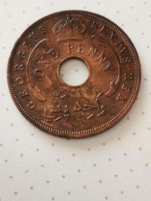 Moeda de 1 Penny 1952 British West Africa