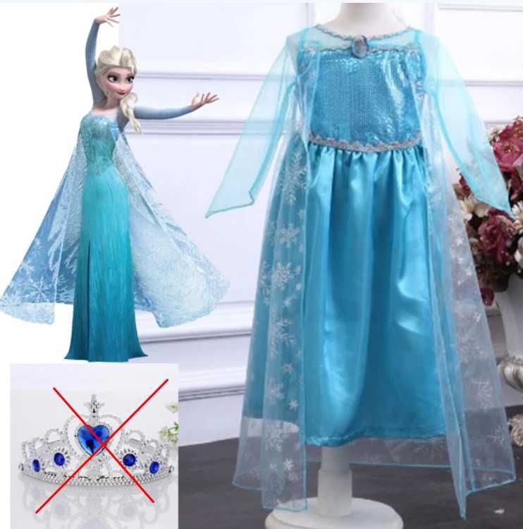 FROZEN • Vestido Fantasia Princesa ELSA • 4, 5, 6, 7, 8, 9 anos • NOVO