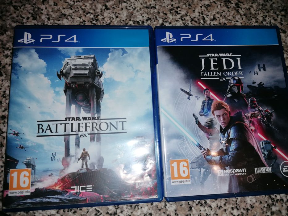 2 Jogos Star Wars Jedi e Battlefront PS4