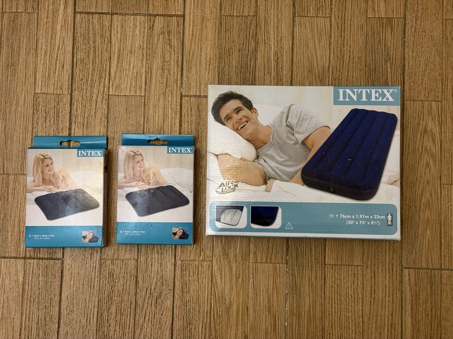 Матрас надувний intex новий з подушка intex