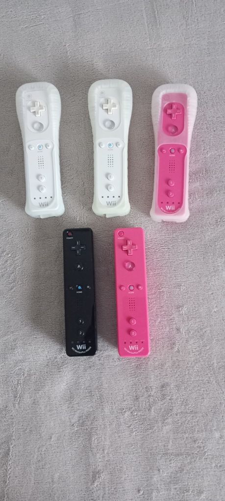 Nintendo Wii remote branco preto e rosa (comando)