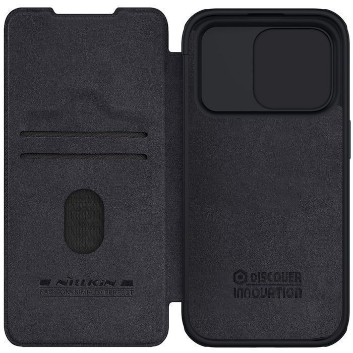 Etui Skórzane Nillkin Qin Pro Leather do iPhone 15 Pro - Czarne