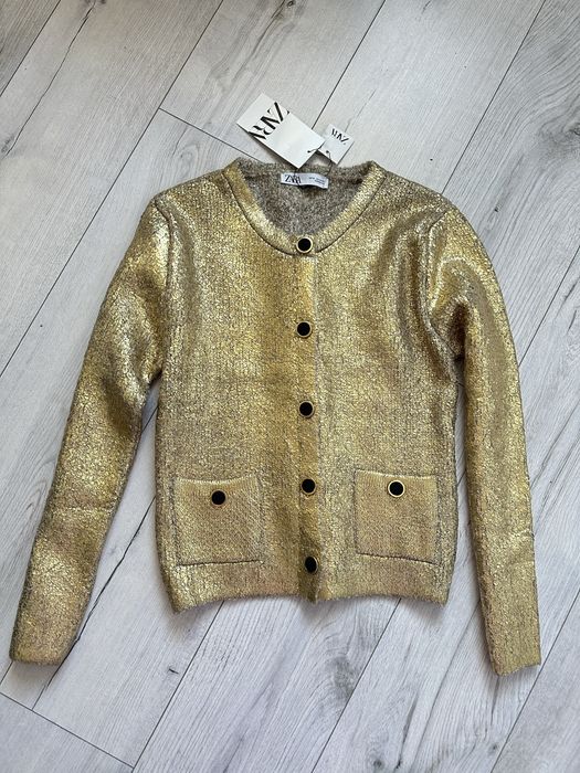 Золота золотая кофта зара Zara s m с м зара свитер світер светр