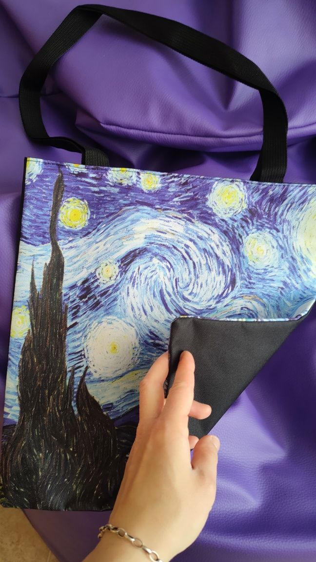 Piękna torba na ramię zakupy Gwieździsta Noc elegancka van Gogh Gogha