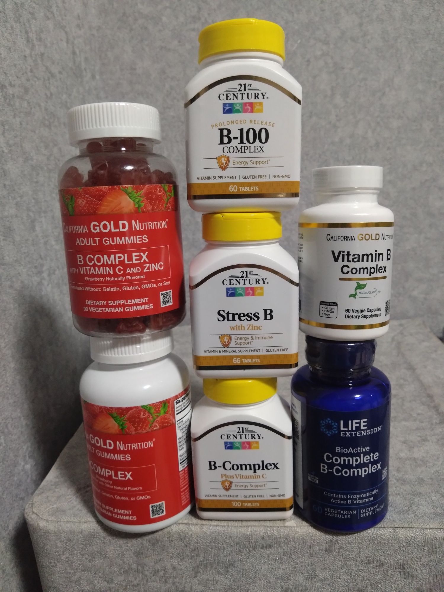 Магній, Комплекс вітамінів групи В,Now Foods, iherb, фолієва кислота