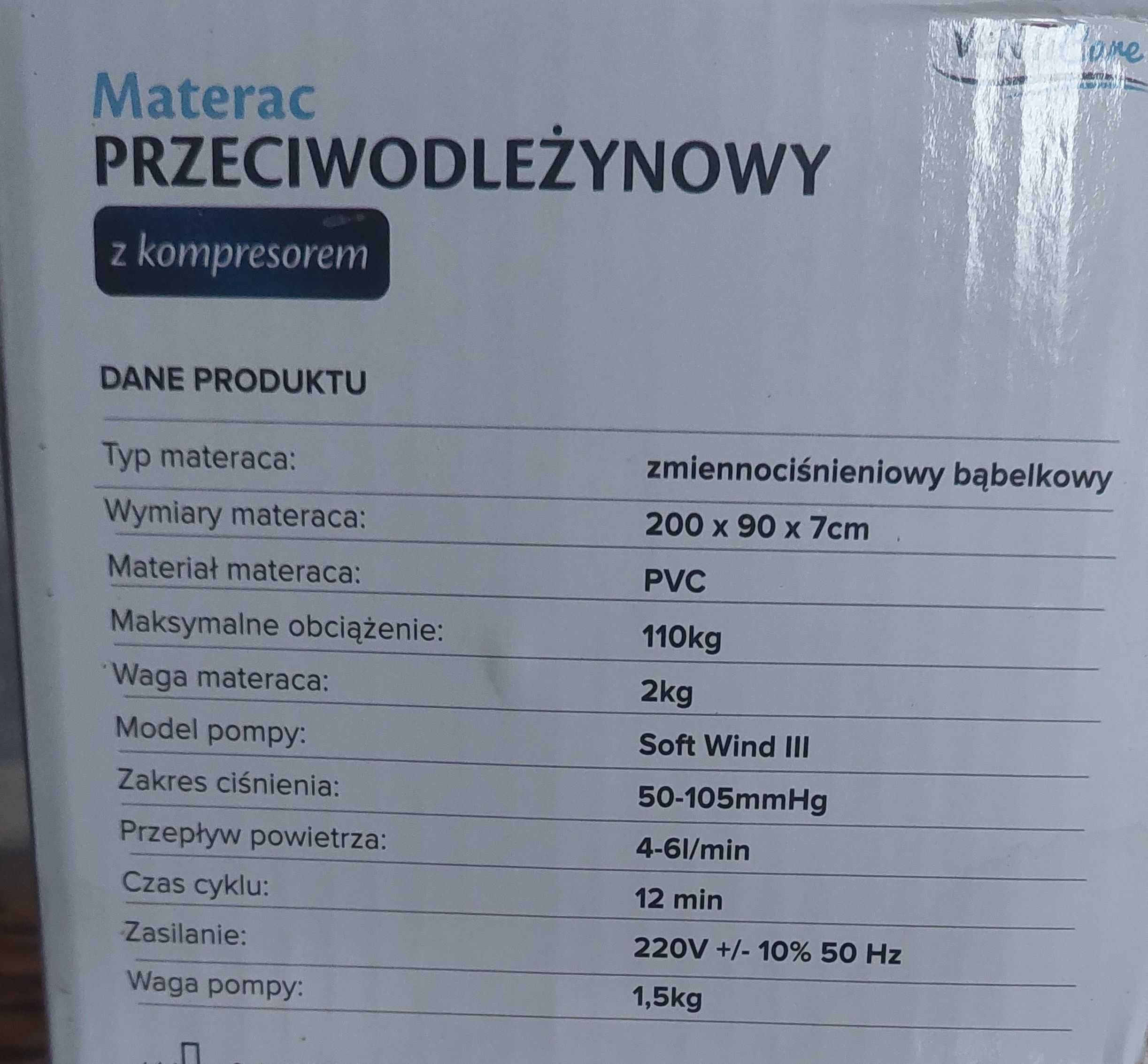 Materac przeciwodleżynowy