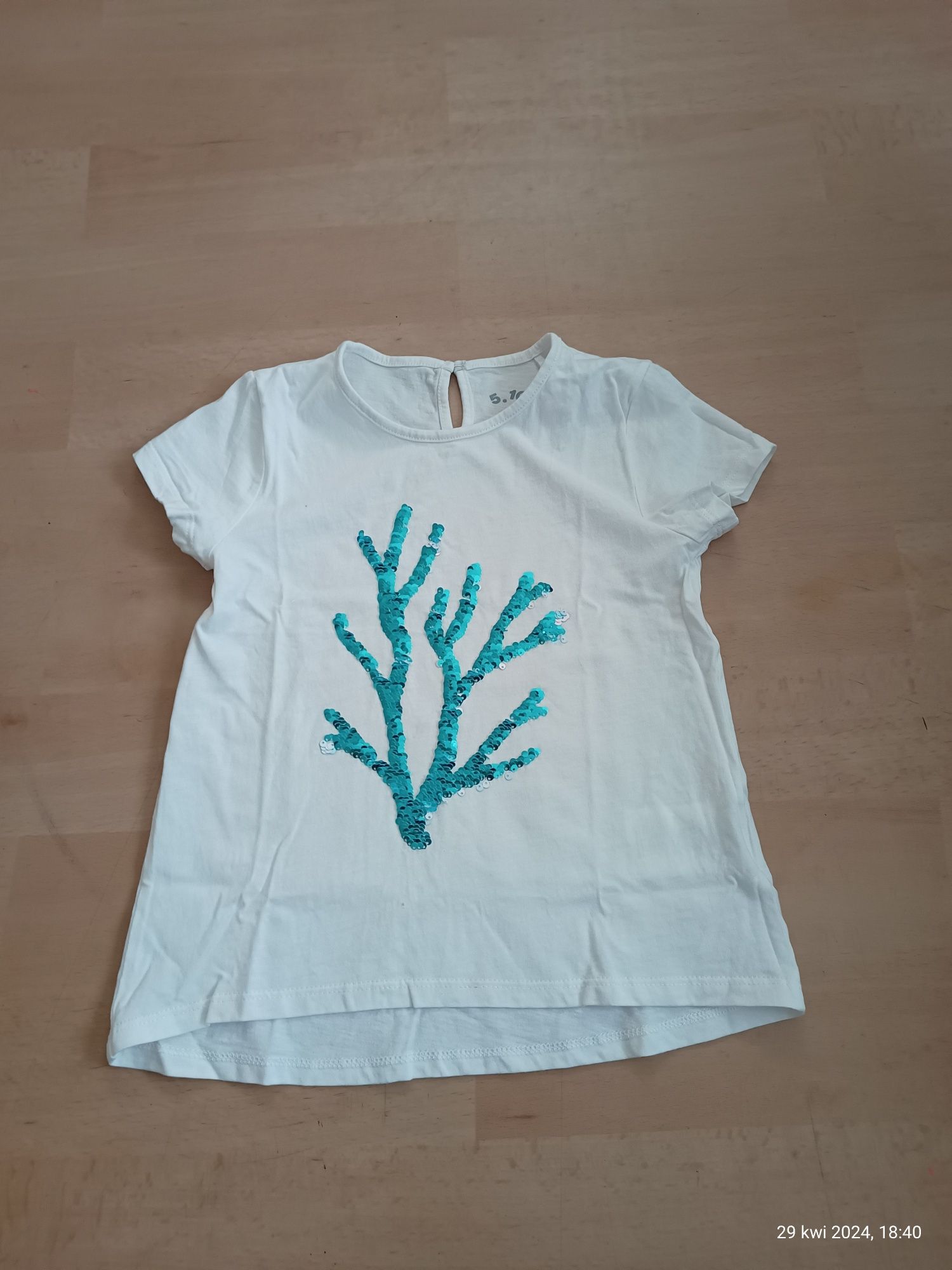 Bluzka bluzeczka T-shirt koszulka 5.10.15 Kids - gałązki cekiny