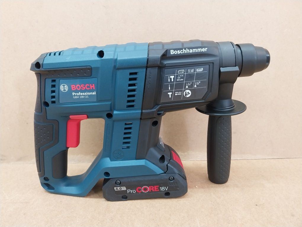 Bosch GBH 18V-21 Młotowiertarka Udarowa 3Funkcyjna SDSPlus 2x4.0Ah