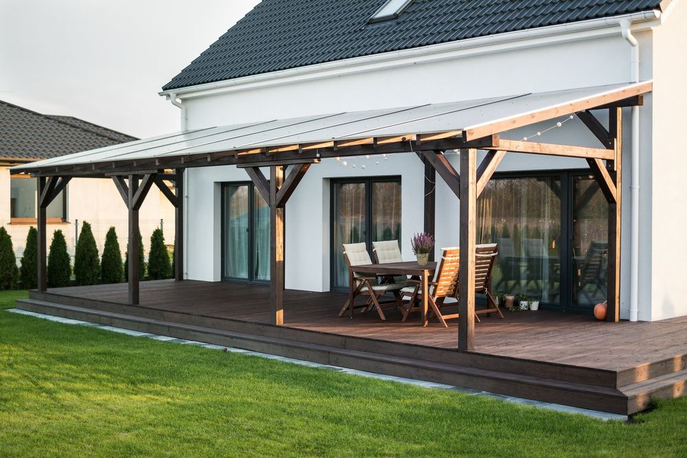 Pergola taras z drewna  wiata