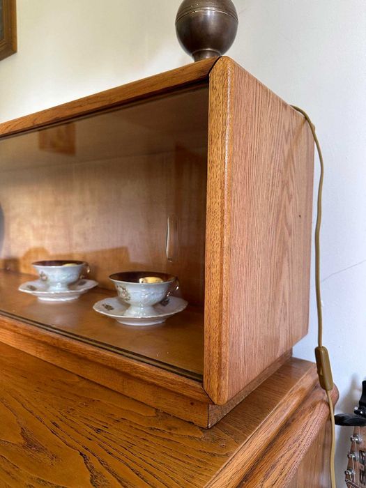 Kredens drewniany, meble holenderskie, vintage,  szafka, witryna