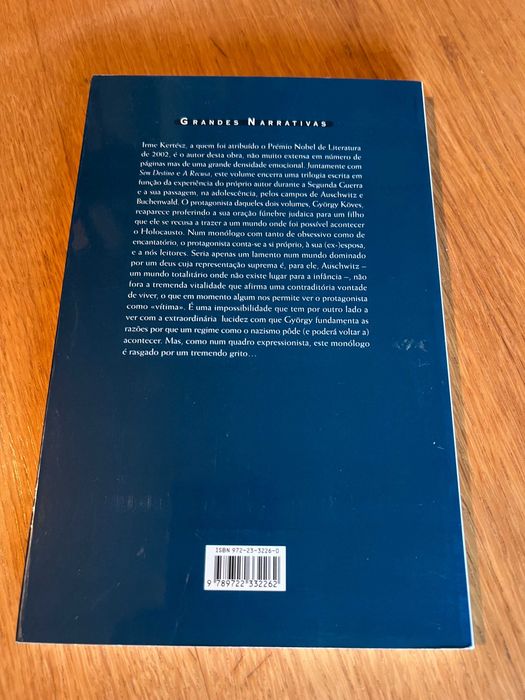 KADDISH para uma criança que não vai nascer    IMRE KERTÉSZ