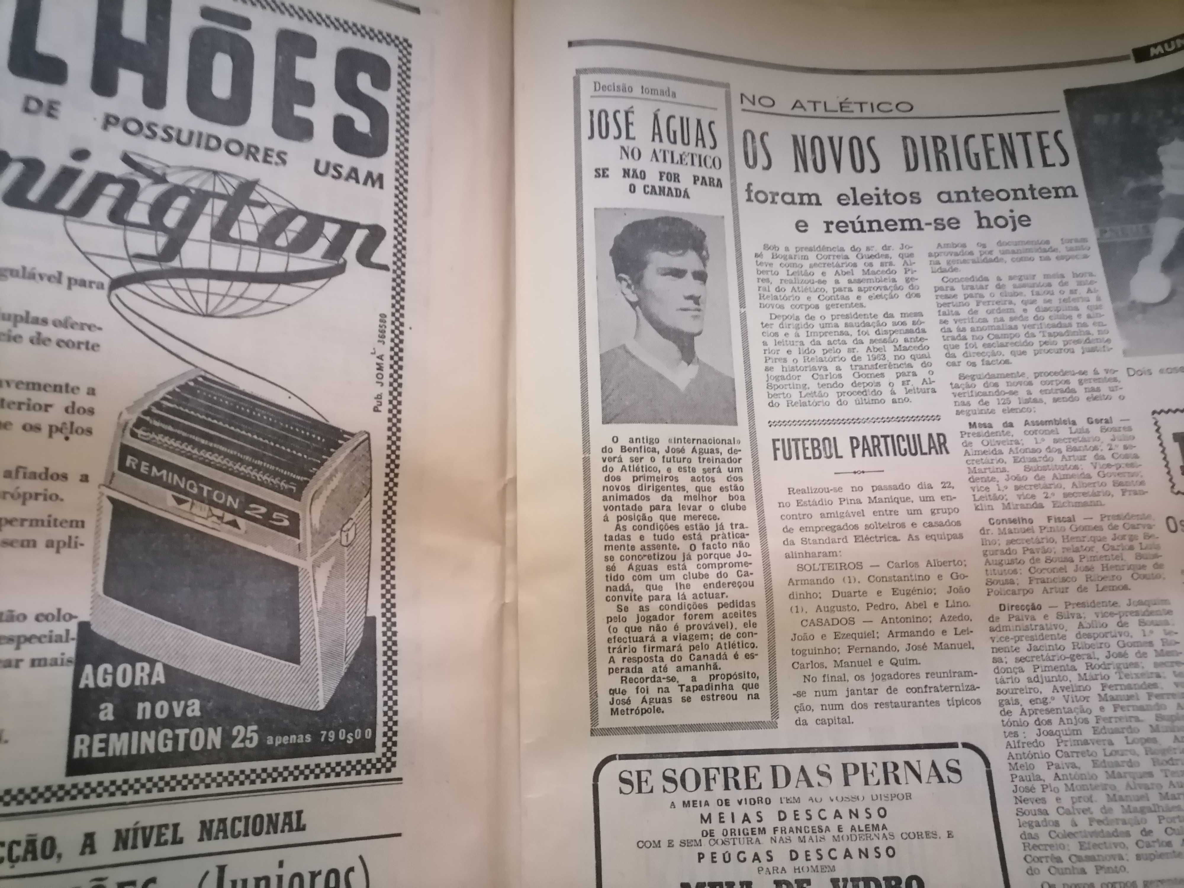 Final BENFICA vs INTER Taça Campeões Europeus 1964/65 Mundo Desportivo