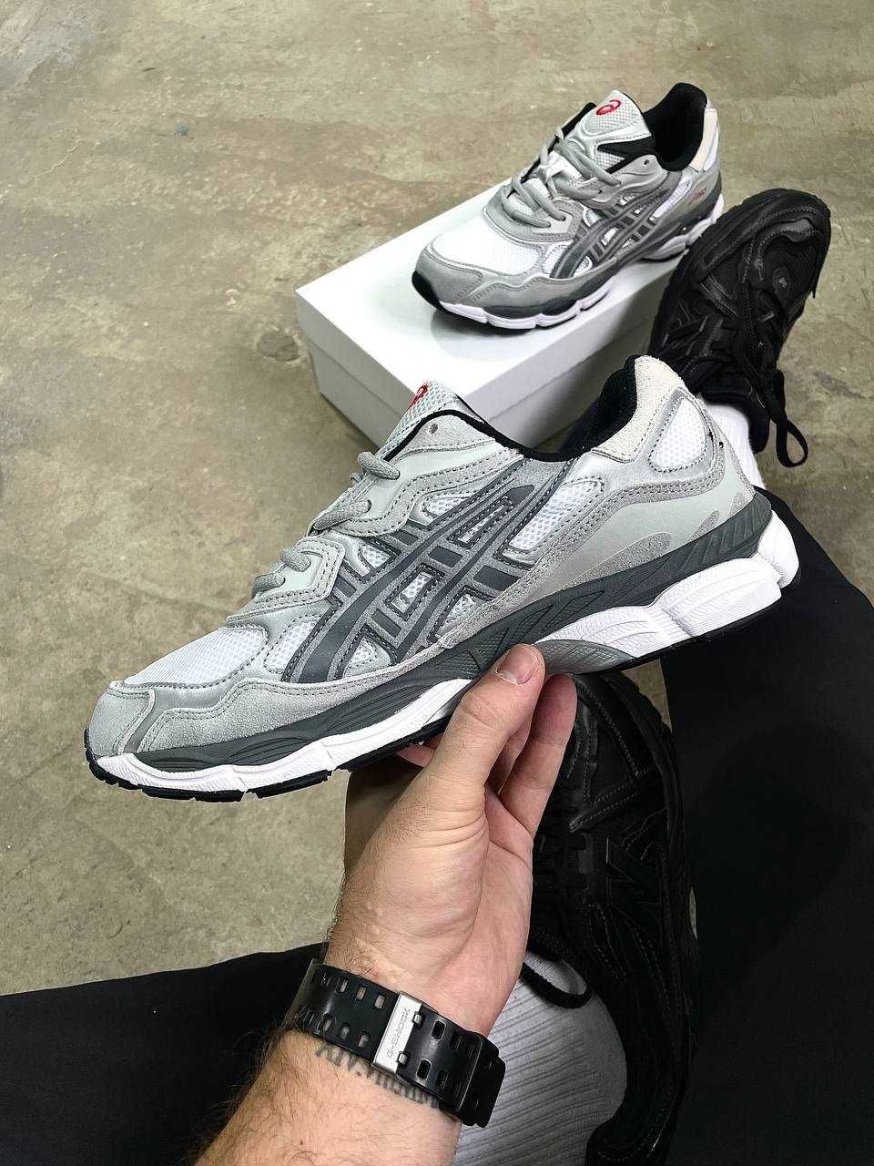 SALE! Asics Gel-NYC White Steel Gray 36 37 38 39 40 41 гел ник серые