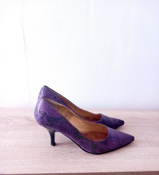 Szpilki damskie fioletowe roz.40 wymiary opis