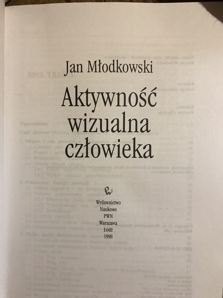 Aktywność wizualna człowieka Jan Młodkowski