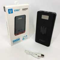 Акумулятор портативний павербанк POWER BANK UKC 50000mah, 4USB