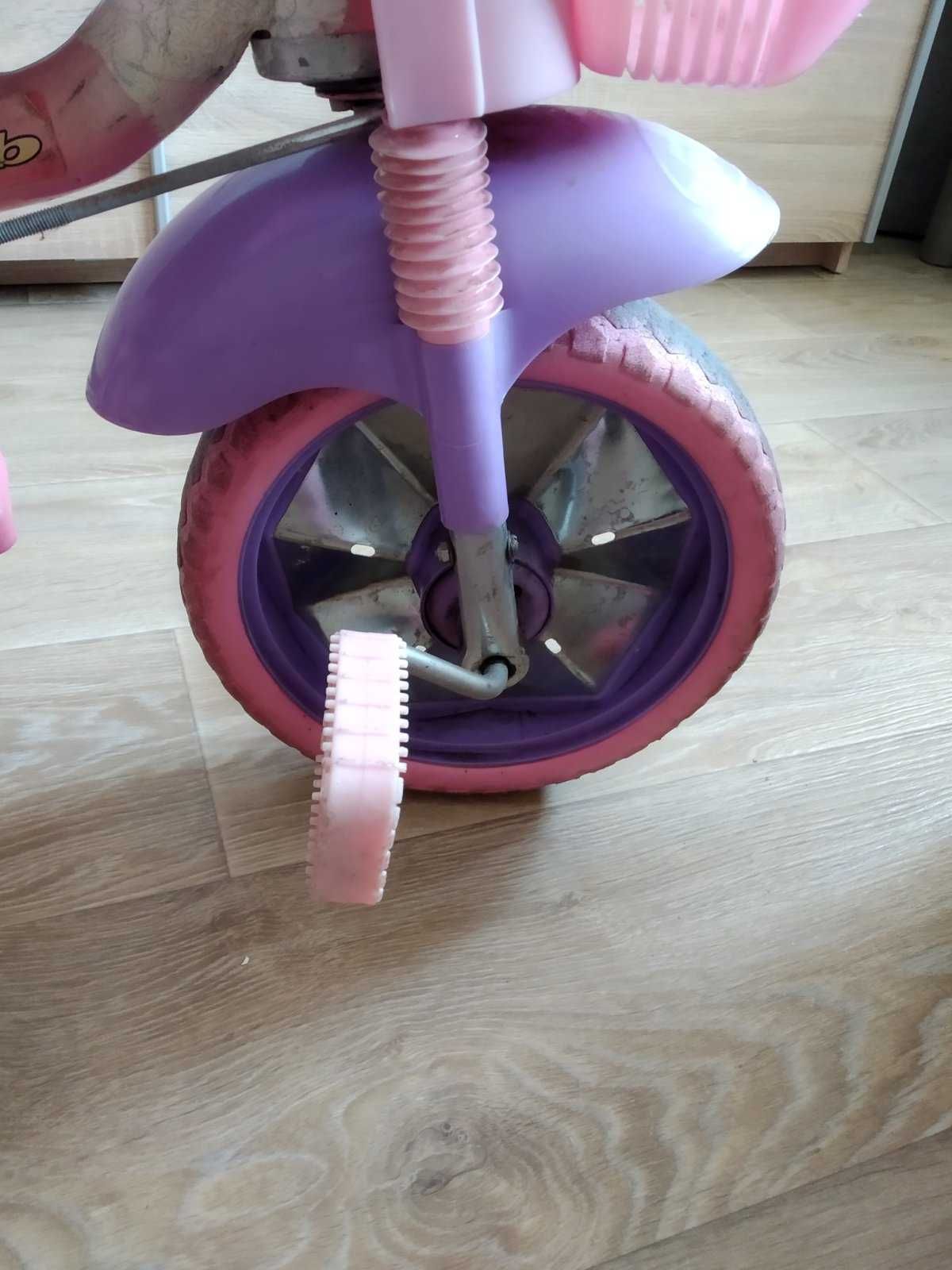 Велосипед детский трехколесный розовый