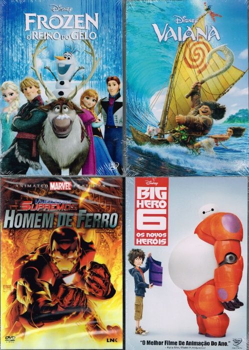 Filmes em DVD: Animação Disney Marvel Pixar Outros - NOVOS! SELADOS!