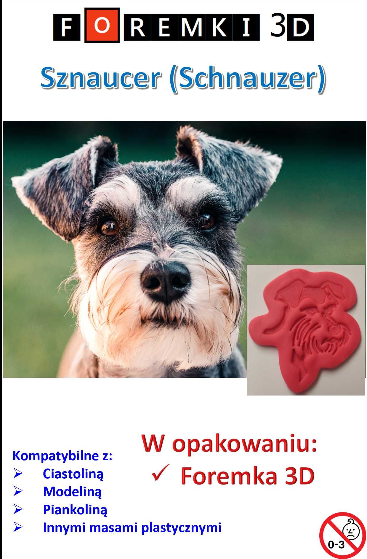 Foremka 3D w kształcie Sznaucer (Schnauzer)