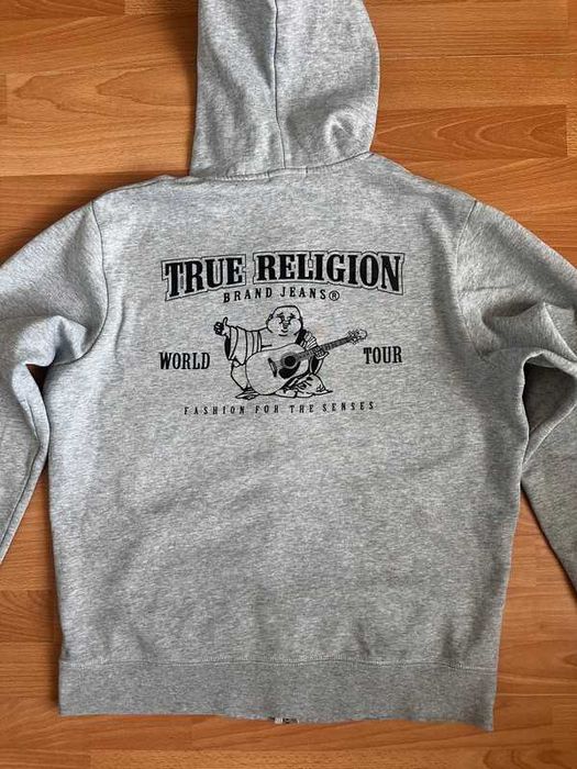 True Religion full zip hoodie big logo vintage y2k streetwear drill
