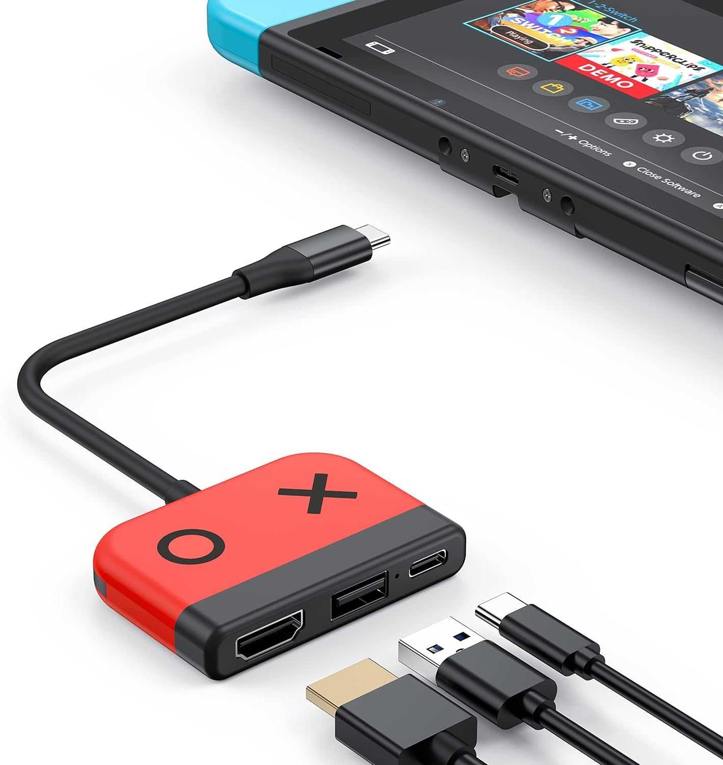 Switch Dock do Nintendo Switch OLED, 3 in 1  Stacja dokująca Hub