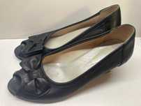 Sapatos Pretos de Salto Alto com Laço (Nº 36)