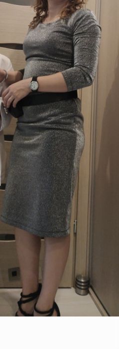 Sukienka Armani Exchange rozm. S srebrna