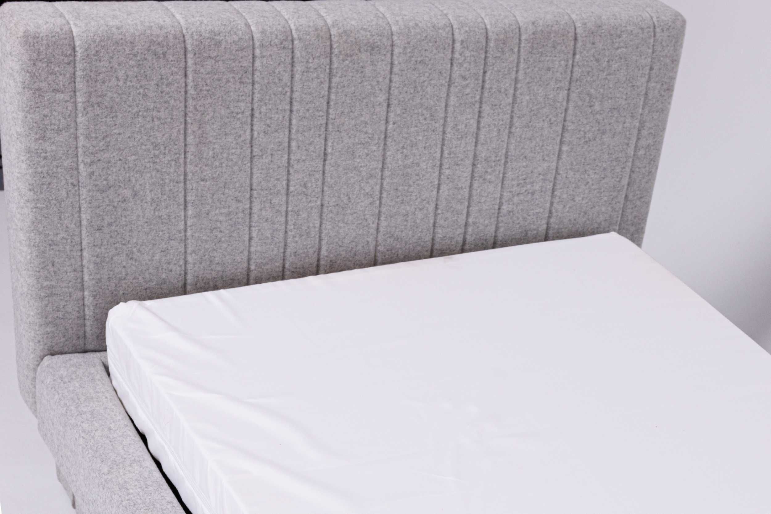 Łóżko pojedyncze NOTI z pojemnikiem na pościel + materac 200 x 90cm