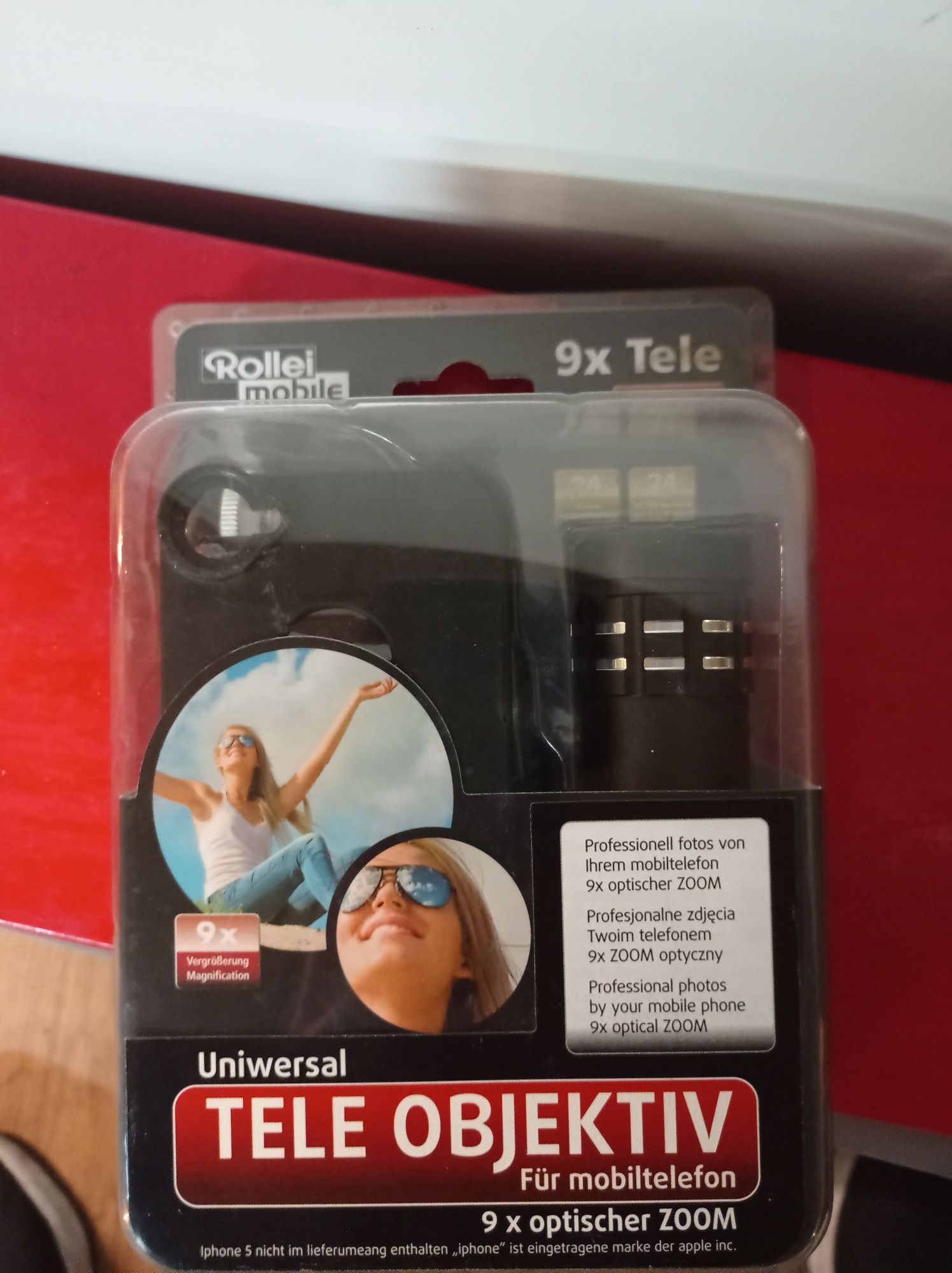 Tele obiektyw z 9x zoomem optycznym i statywem