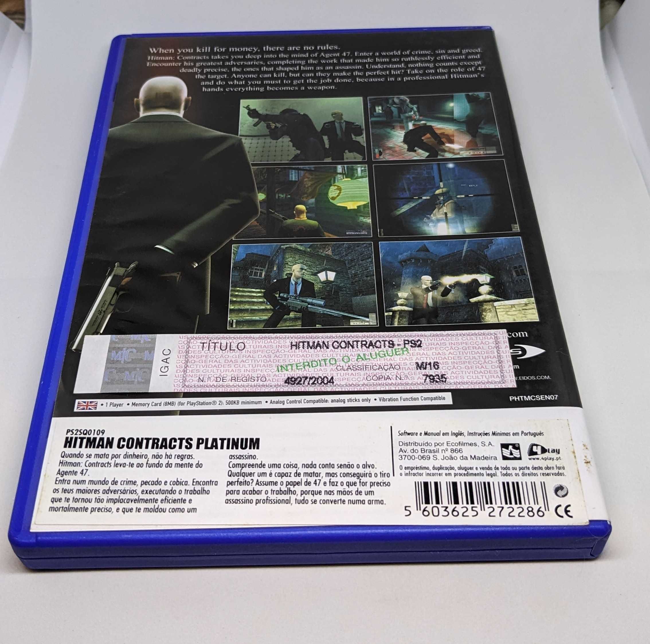 Hitman Contrats - Playstation 2 - Envio Grátis