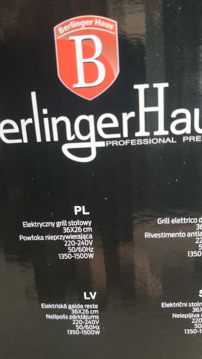 Grill elektryczny Berlinger Haus BH-9346