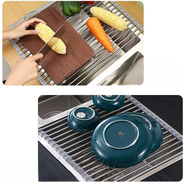 ViWaVee Składany i zdejmowany ociekacz do naczyń nad zlewozmywak