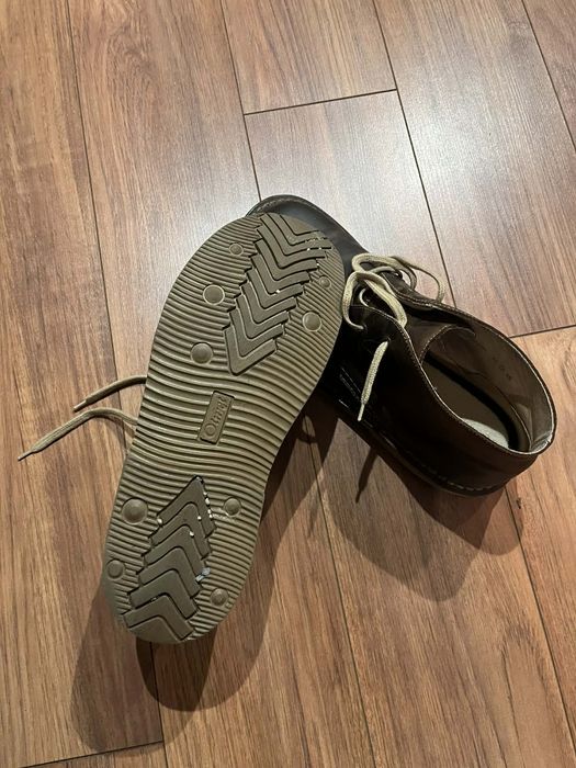 Skórzane brązowe półbuty męskie 46, eleganckie trzewiki