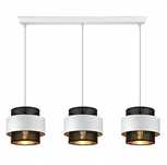 Lampa Wisząca Żyrandol GLAMOUR Biała Czarna Złota