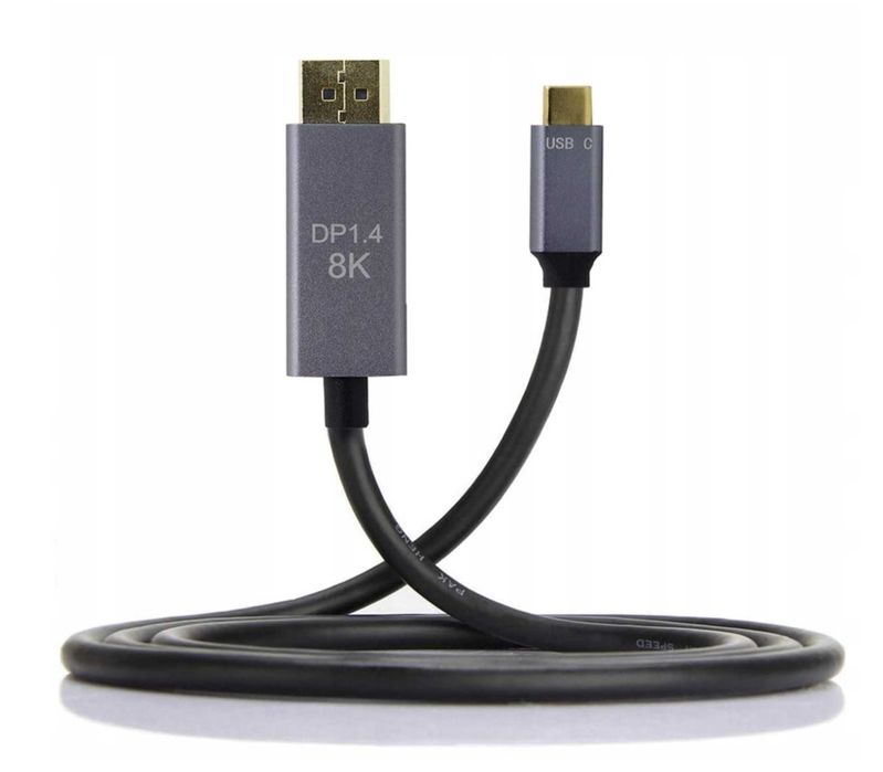 Kabel Adapter USB-C 3.1 gen2 / Thunderbolt3 do DisplayPort 8K  1,8m