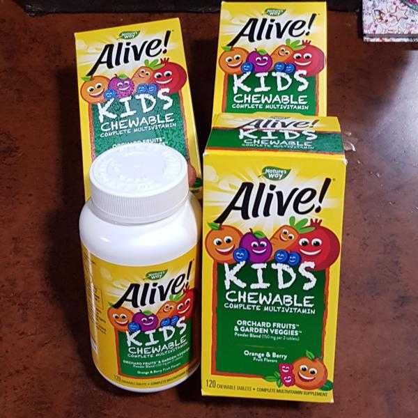 Alive США Витамины для детей жевательные, детские мультивитамины