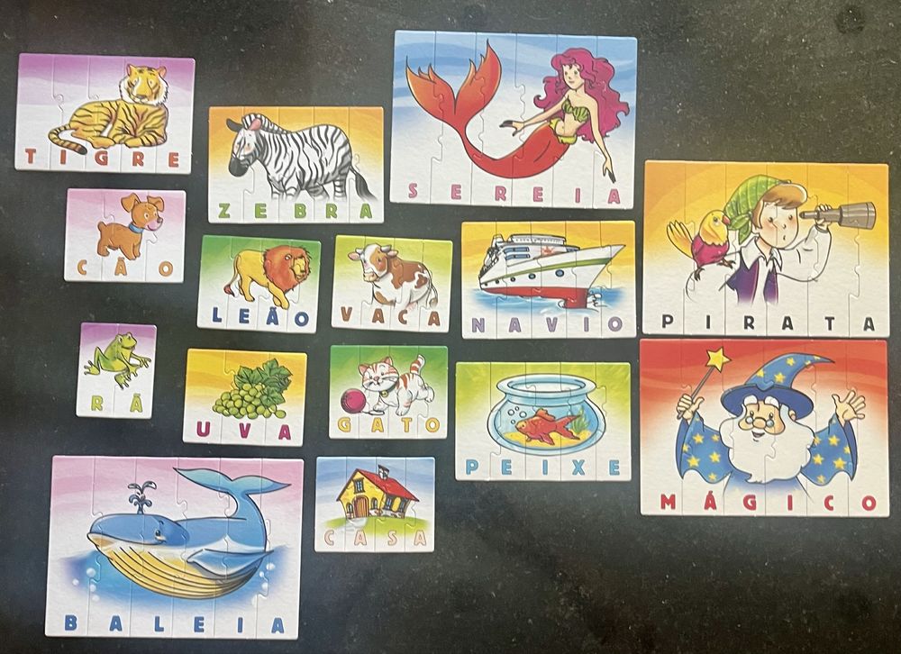 Puzzle infantil 3-5 anos, português e inglês