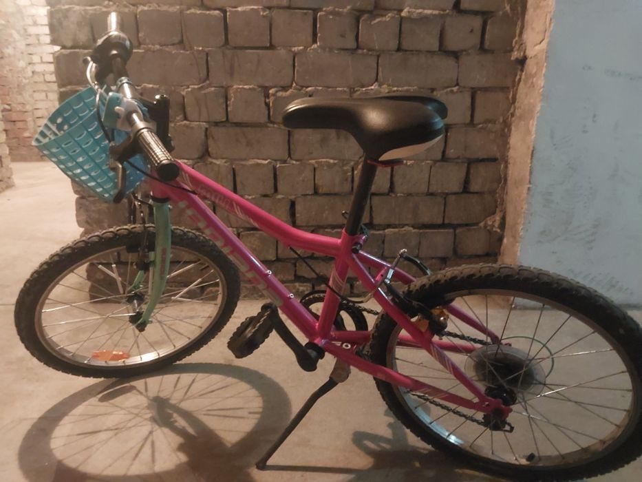 Rower dziecięcy różowo - turkusowy