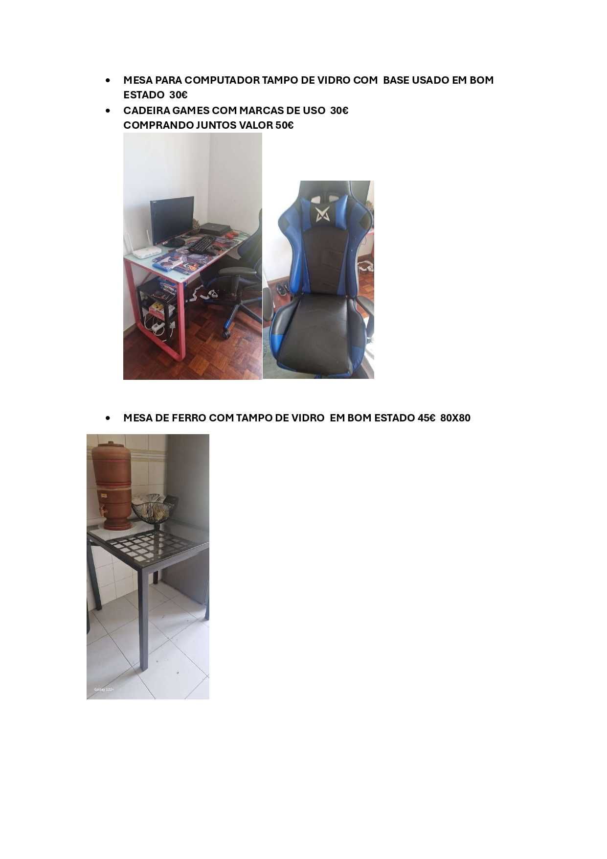 Vendo vários  itens para casa  - motivo mudança