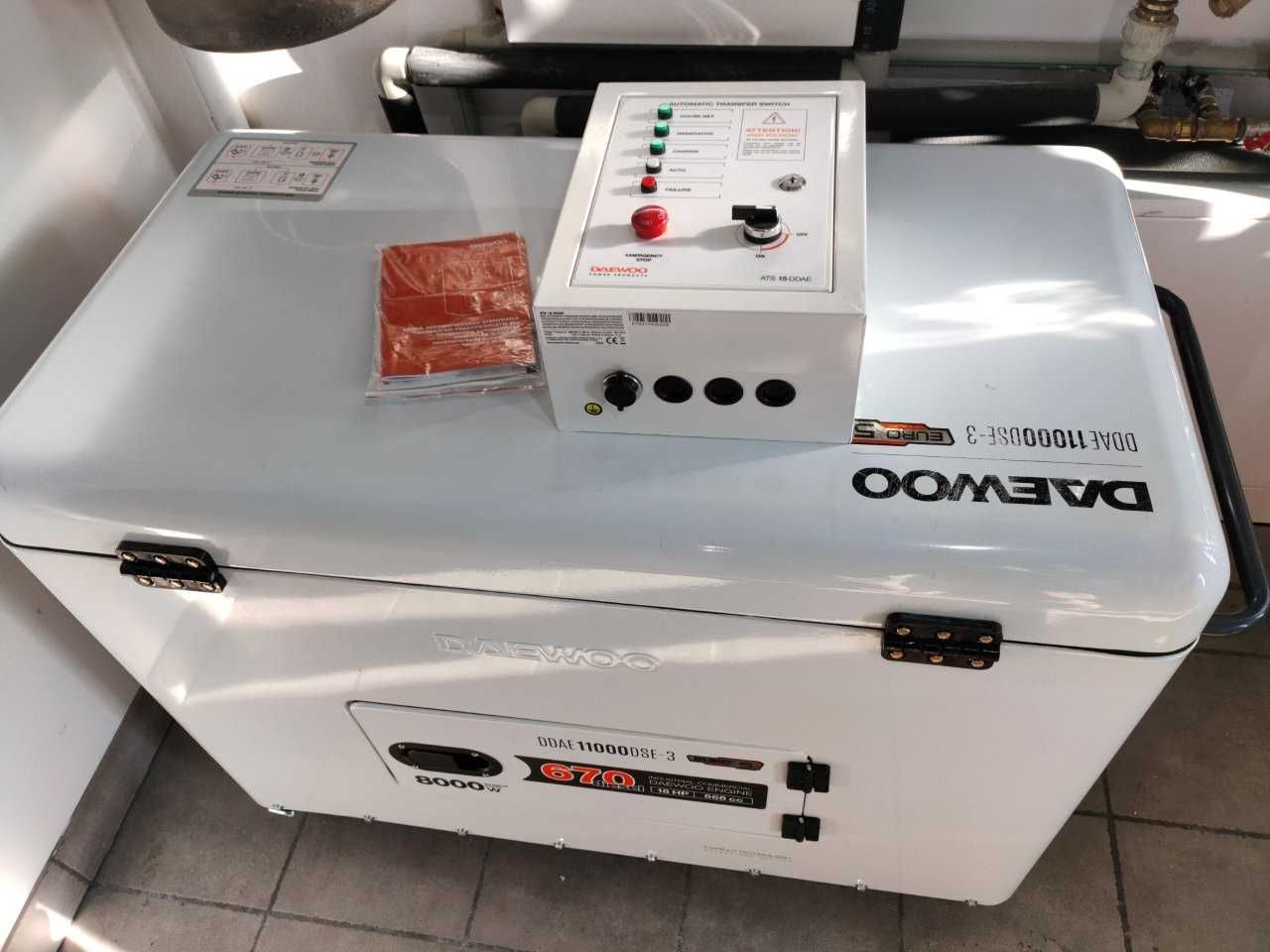 Agregat Generator Prądotwórczy 8kW 3-faz z SZR Daewoo DDAE 11000DSE-3