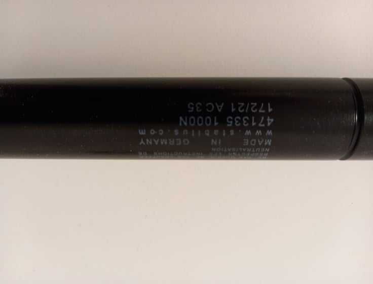 Sprężyna gazowa siłownik  gazowy łóżka 1000N - 385 mm IKEA