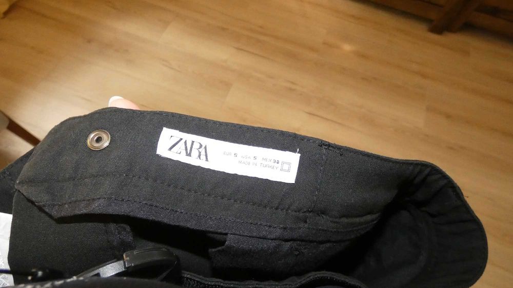 spodnie męskie długie czarne Zara rozmiar S