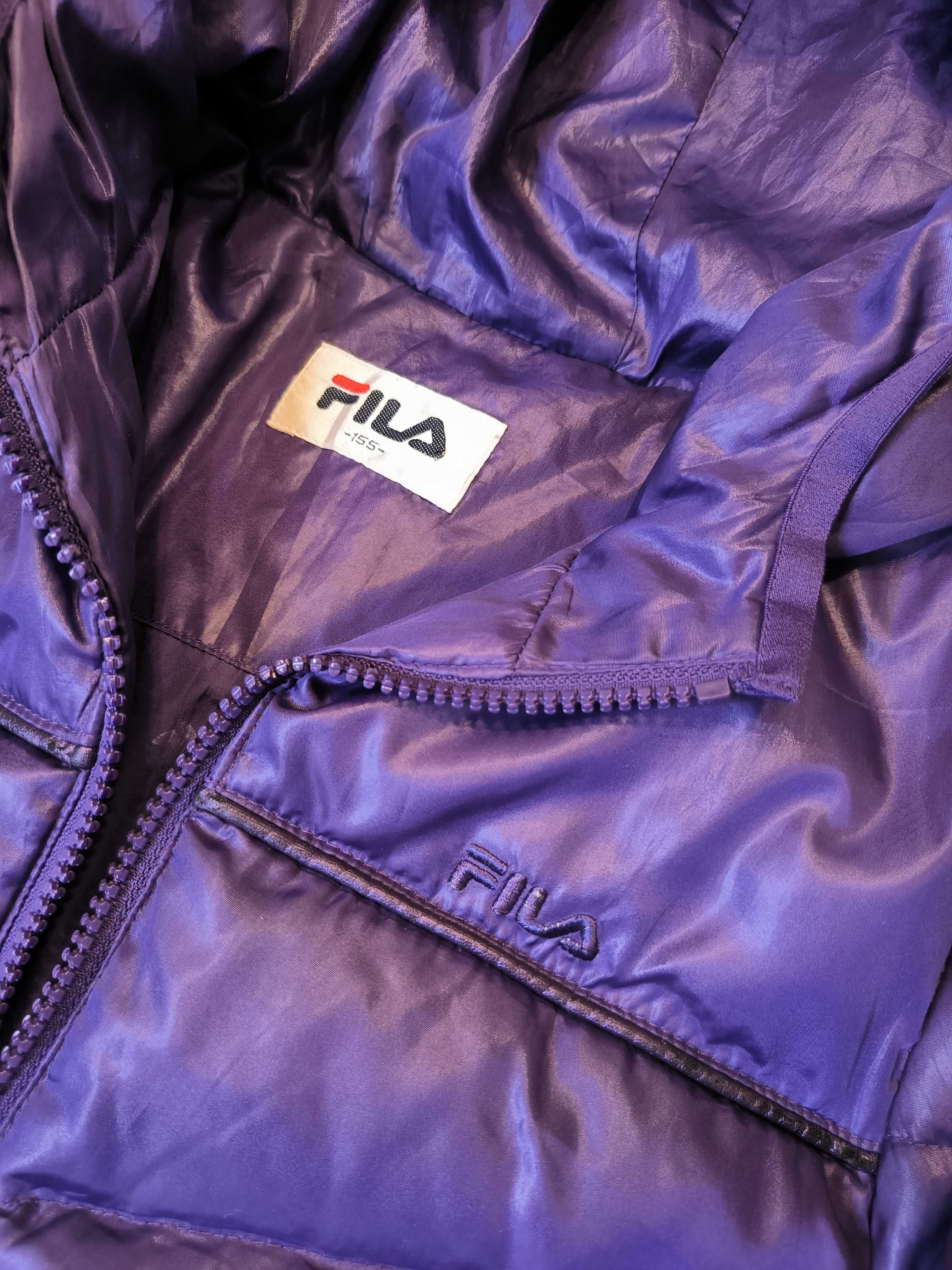 Kurtka Puchowa Zimowa Damska Logo Fila