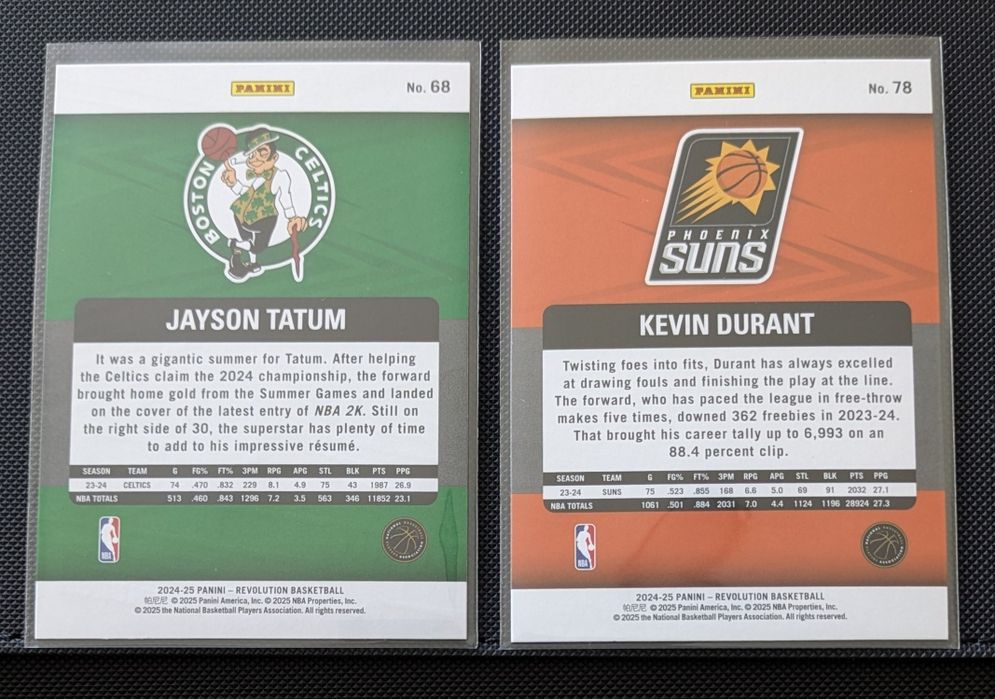 Lote 2 cartas NBA REVOLUTION