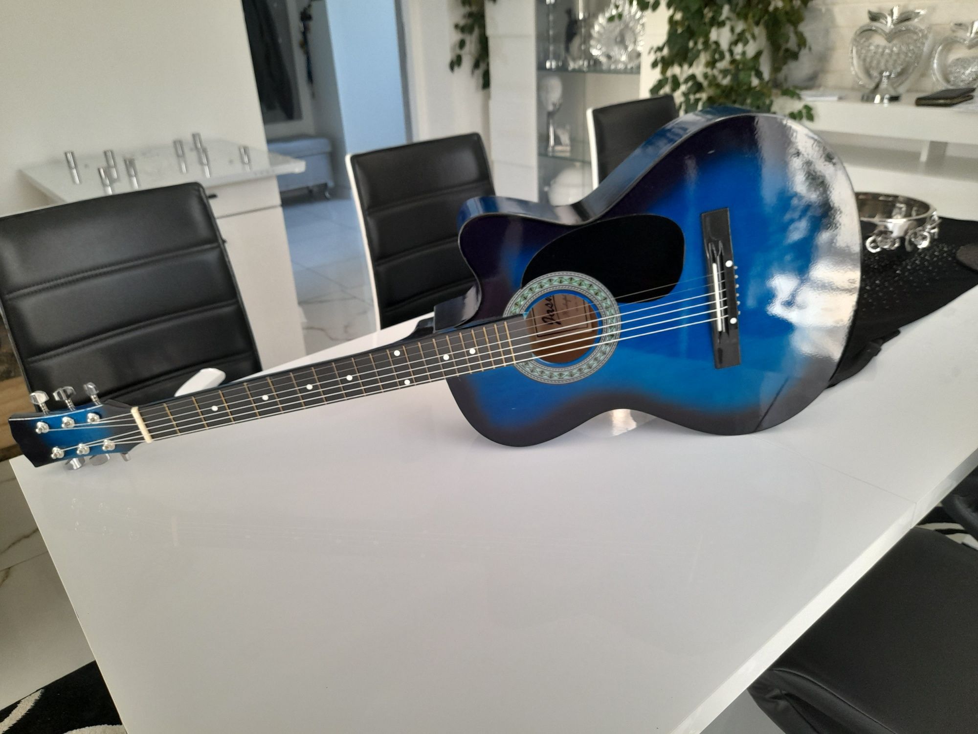 Gitara akustyczna castelo g3 rozmiar 4/4 niebieski połysk