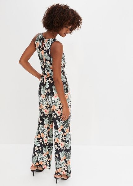 B.P.C kombinezon we wzory roślinne z wiązaniem 44/46.