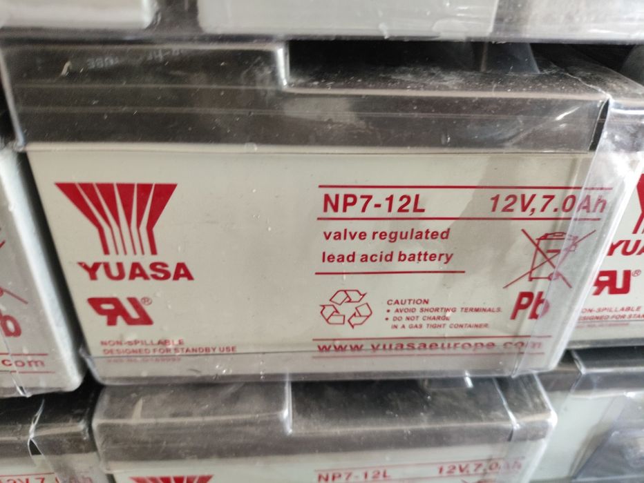 Conjunto de 5 baterias yuasa NP7-12L 7Ah 12V