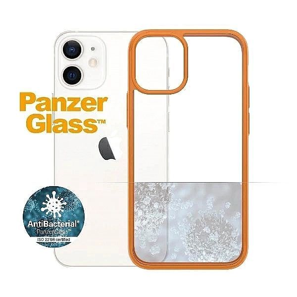 Etui PanzerGlass ClearCase na iPhone 12 mini - przezroczysto-pomarańcz