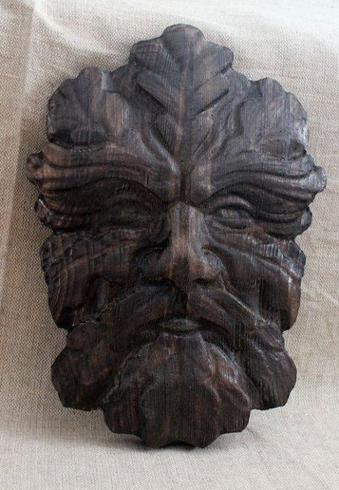 Rzeźba - Głowa liść, Duch lasu, Greenman nr.3