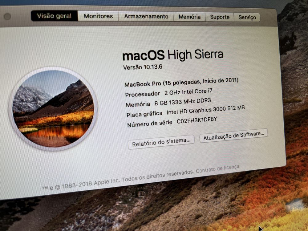 MacBook Pro 8,2 A1286 (15 polegadas, início de 2011)